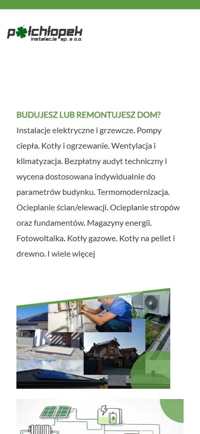 Obecna strona na telefonie: pierwszy ekran